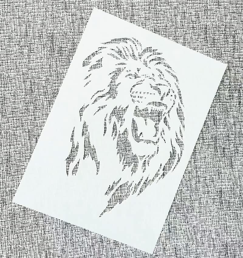 OBUY Lion Deer Tiger Wolf Whale Horse Animal Stencils for Painting on Wood, Fabric, Walls, Airbrush + More | Reusable Mylar Template (Lion) - Image 4